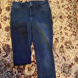 New York and company size 10 tall dark wash jeans